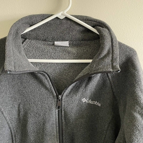 Columbia Fleece Jacket Womens Size 1X Dark Grey Full Zip - Picture 3 of 6